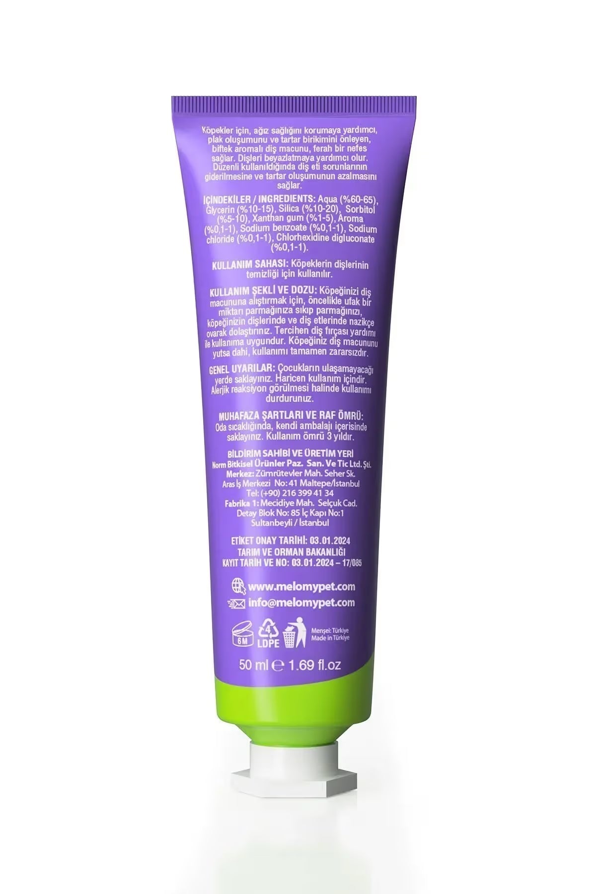 Melomy Pet Biftek Aromalı Diş Macunu
