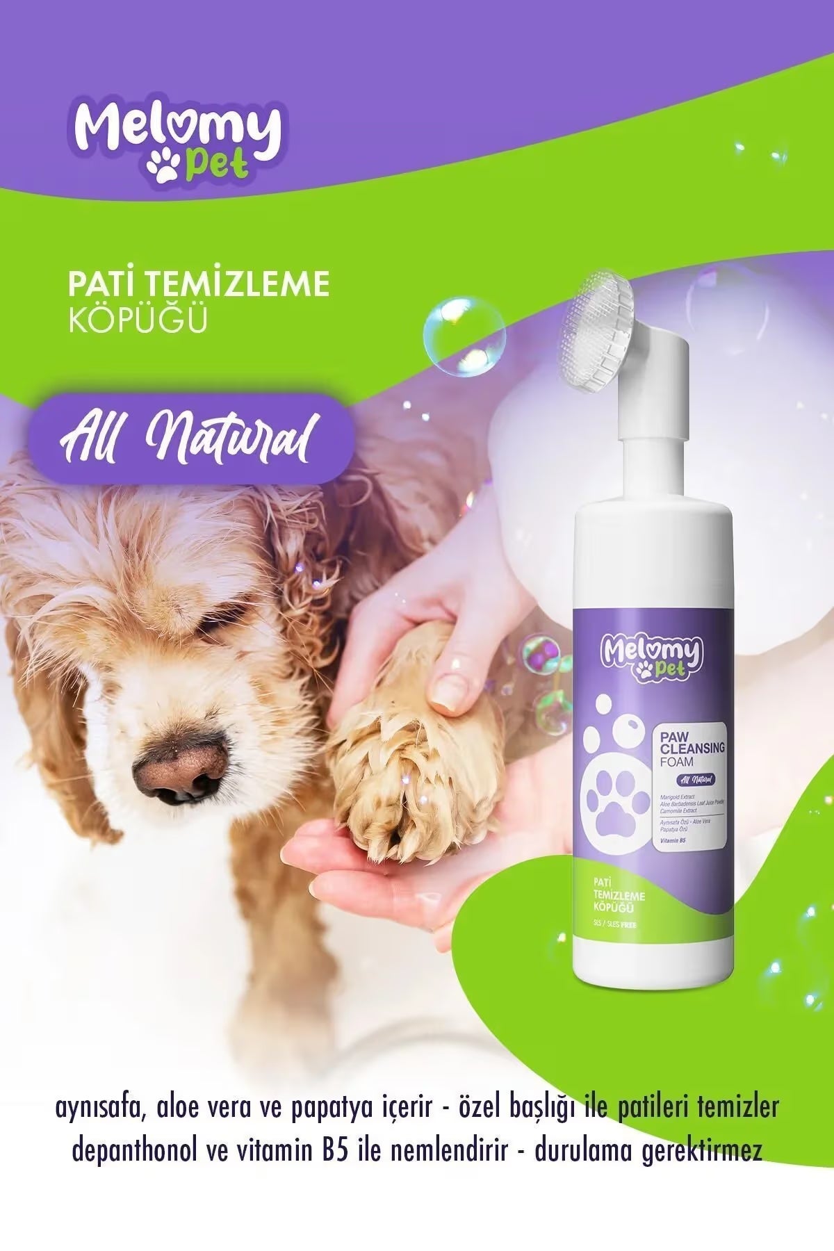 Melomy Pet Pati Temizleme Köpüğü