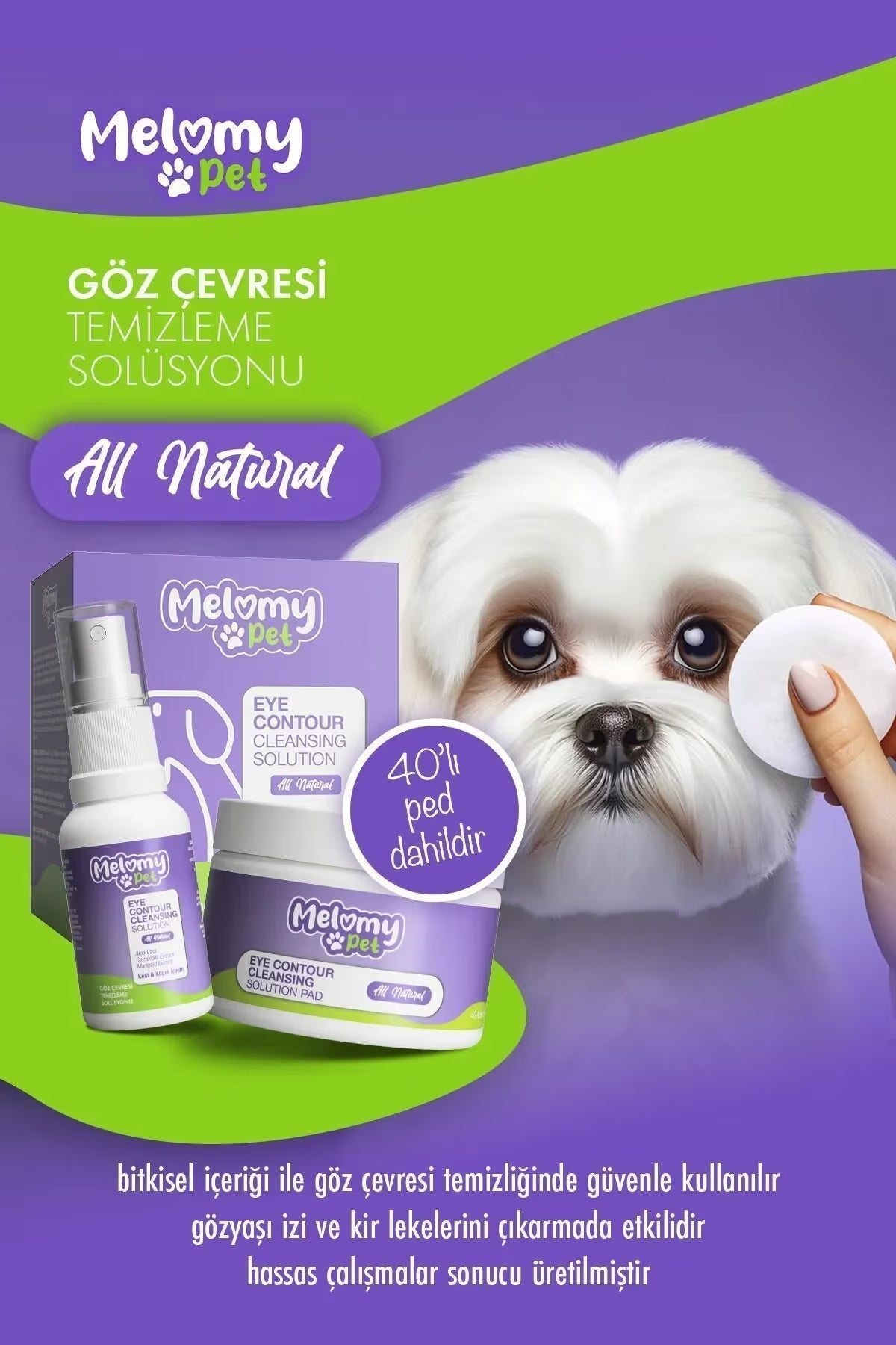 Melomy Pet Göz Çevresi Temizleme Solüsyonu